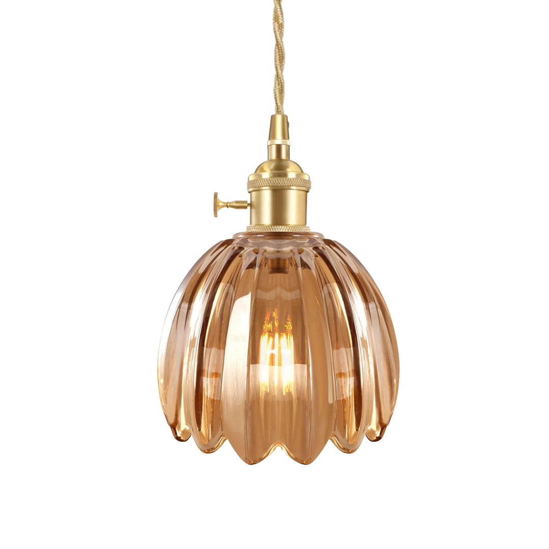 Pendant Light Glass 10 in Flower Shape E27 40W Dining Room Kitchen Island Ceiling Lamp | Kalsten
