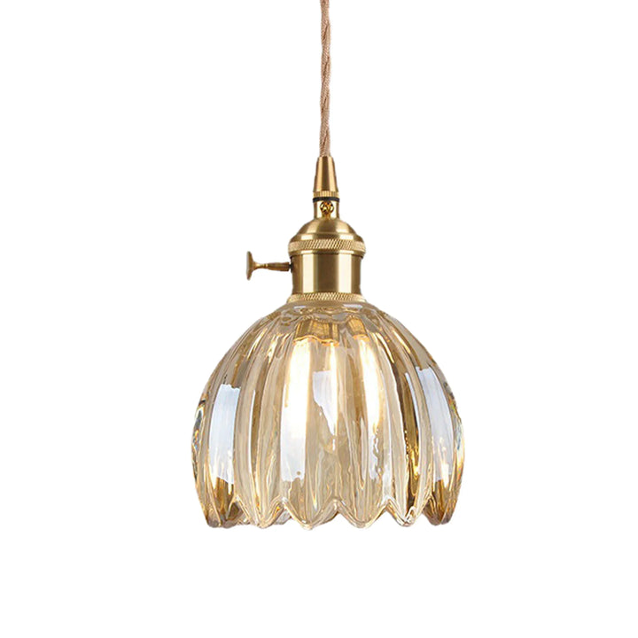 Pendant Light Glass 10 in Flower Shape E27 40W Dining Room Kitchen Island Ceiling Lamp | Kalsten