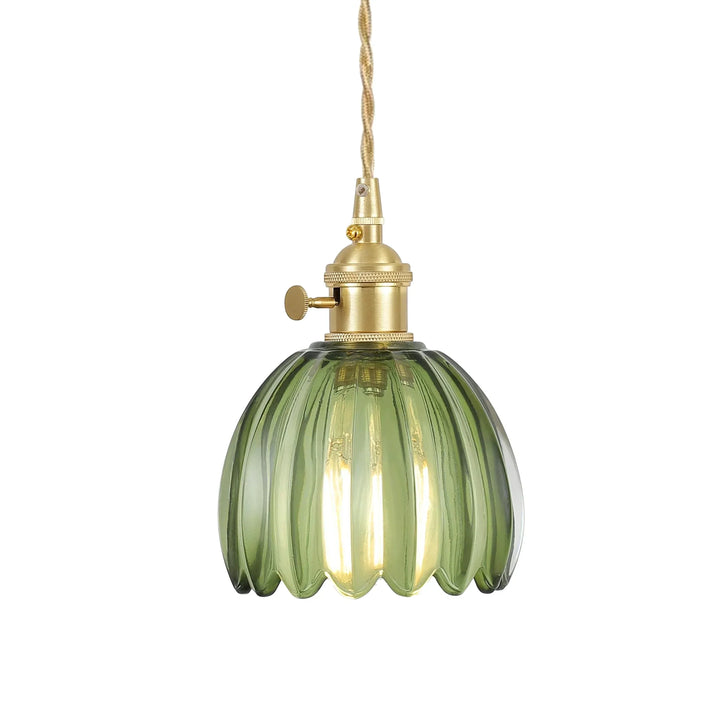 Pendant Light Glass 10 in Flower Shape E27 40W Dining Room Kitchen Island Ceiling Lamp | Kalsten