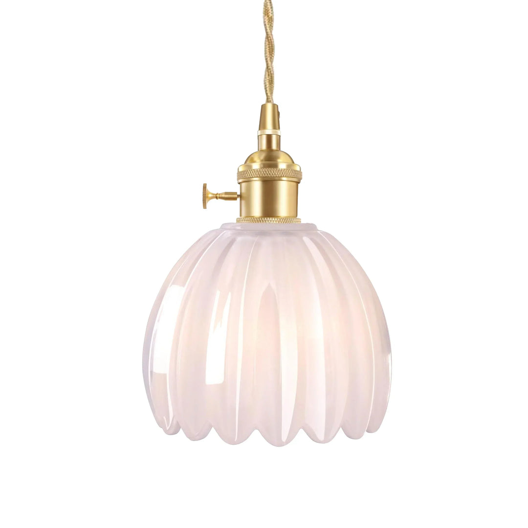 Pendant Light Glass 10 in Flower Shape E27 40W Dining Room Kitchen Island Ceiling Lamp | Kalsten