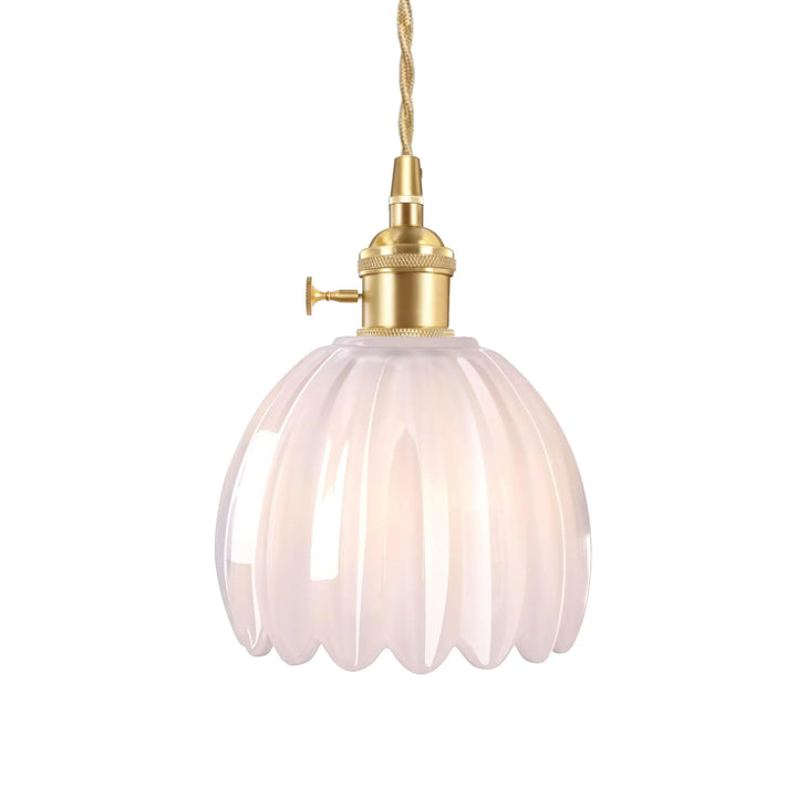 Pendant Light Glass 10 in Flower Shape E27 40W Dining Room Kitchen Island Ceiling Lamp | Kalsten
