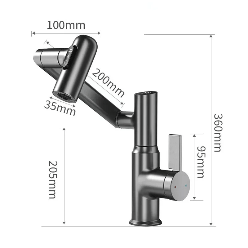LUSTRAFLOW 360° faucet with LED temperature display | Kalsten