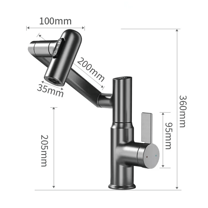 LUSTRAFLOW 360° faucet with LED temperature display | Kalsten