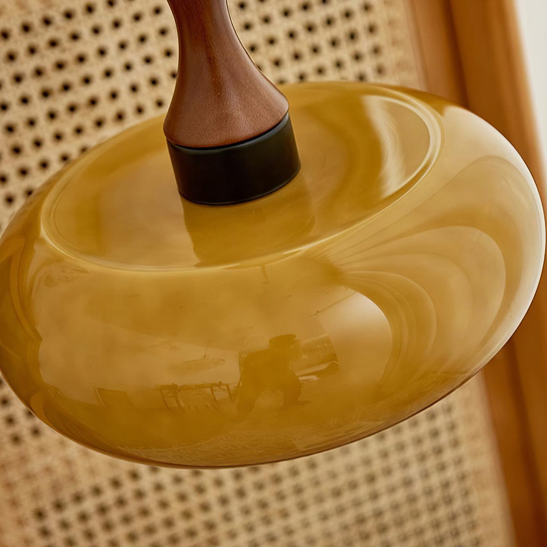 Pendant Light Glass 7 in Brown Dining Room Kitchen Island Ceiling Lamp Adjustable Height | Kalsten
