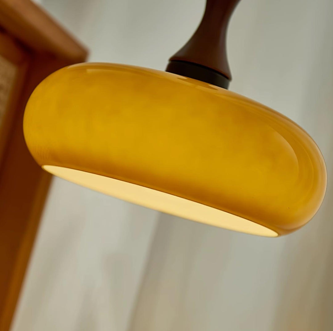 Pendant Light Glass 7 in Brown Dining Room Kitchen Island Ceiling Lamp Adjustable Height | Kalsten