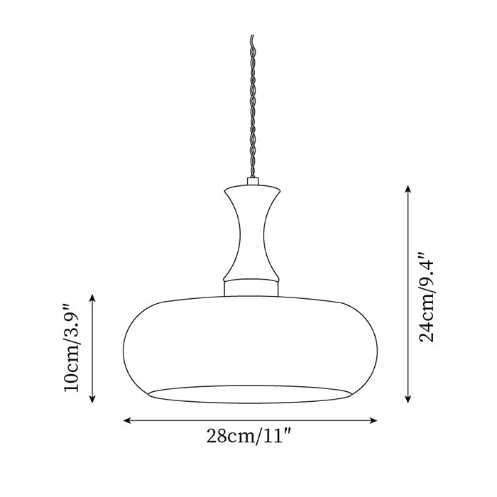 Pendant Light Glass 7 in Brown Dining Room Kitchen Island Ceiling Lamp Adjustable Height | Kalsten