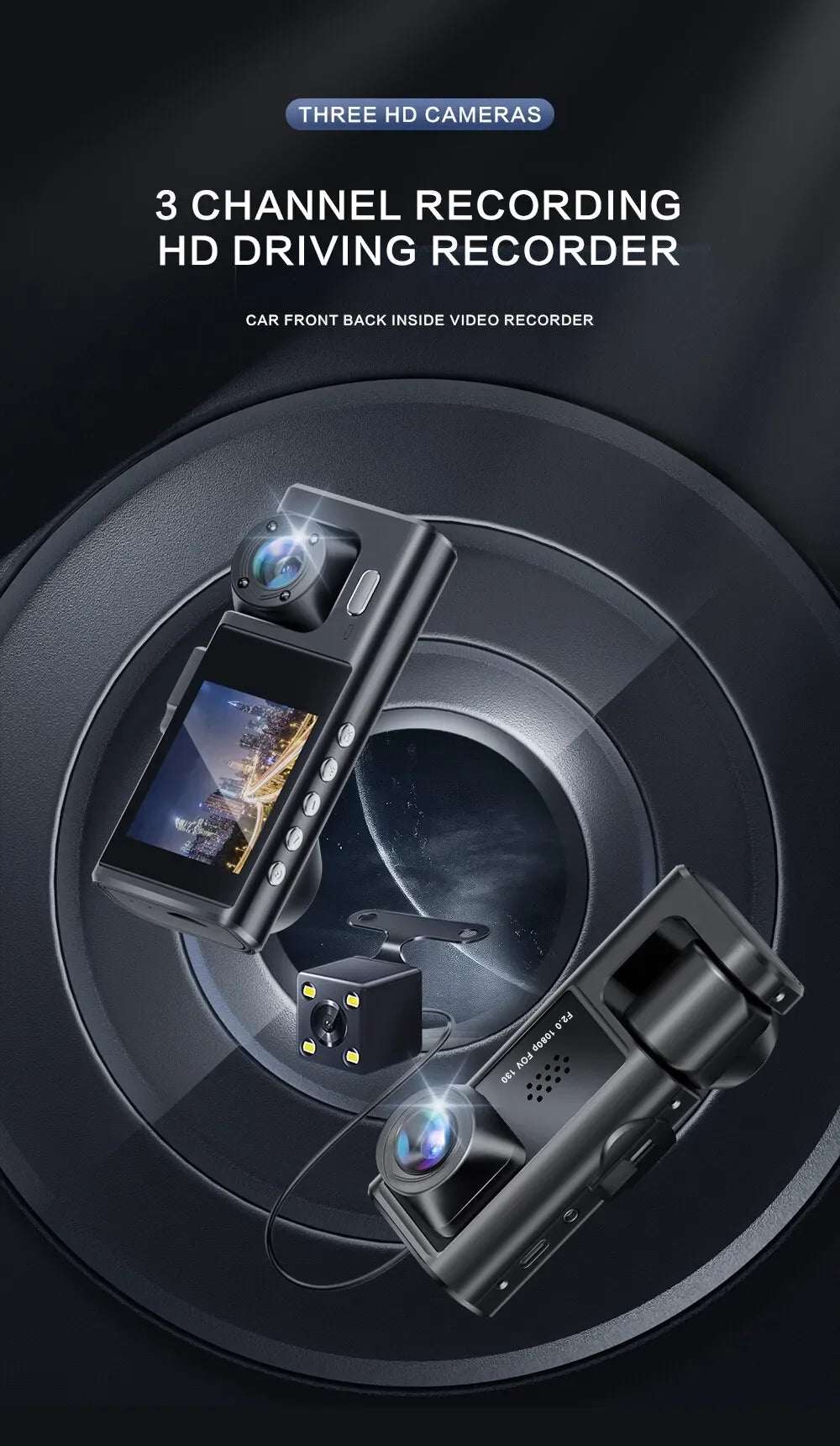 Dashcam with Night Vision and IR Technology Skanto