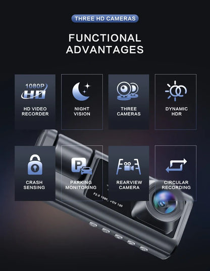 Dashcam with Night Vision and IR Technology Skanto