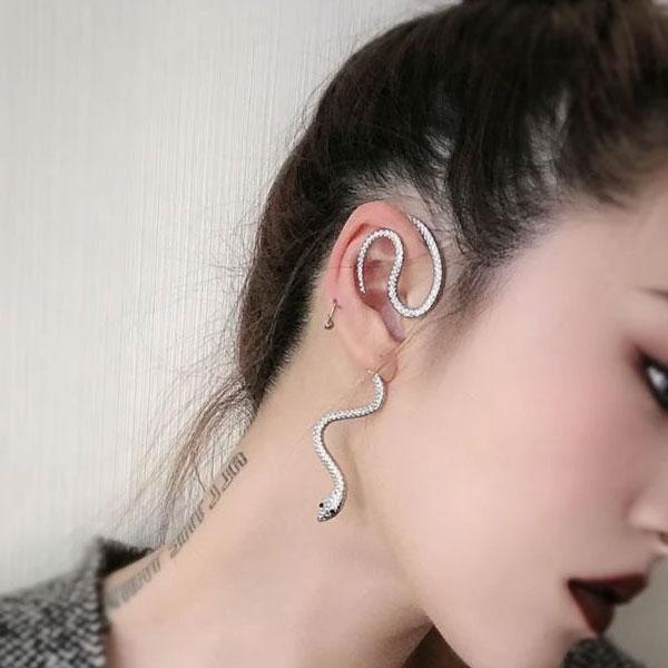 Medusa Hanging Snake Earring | Kalsten