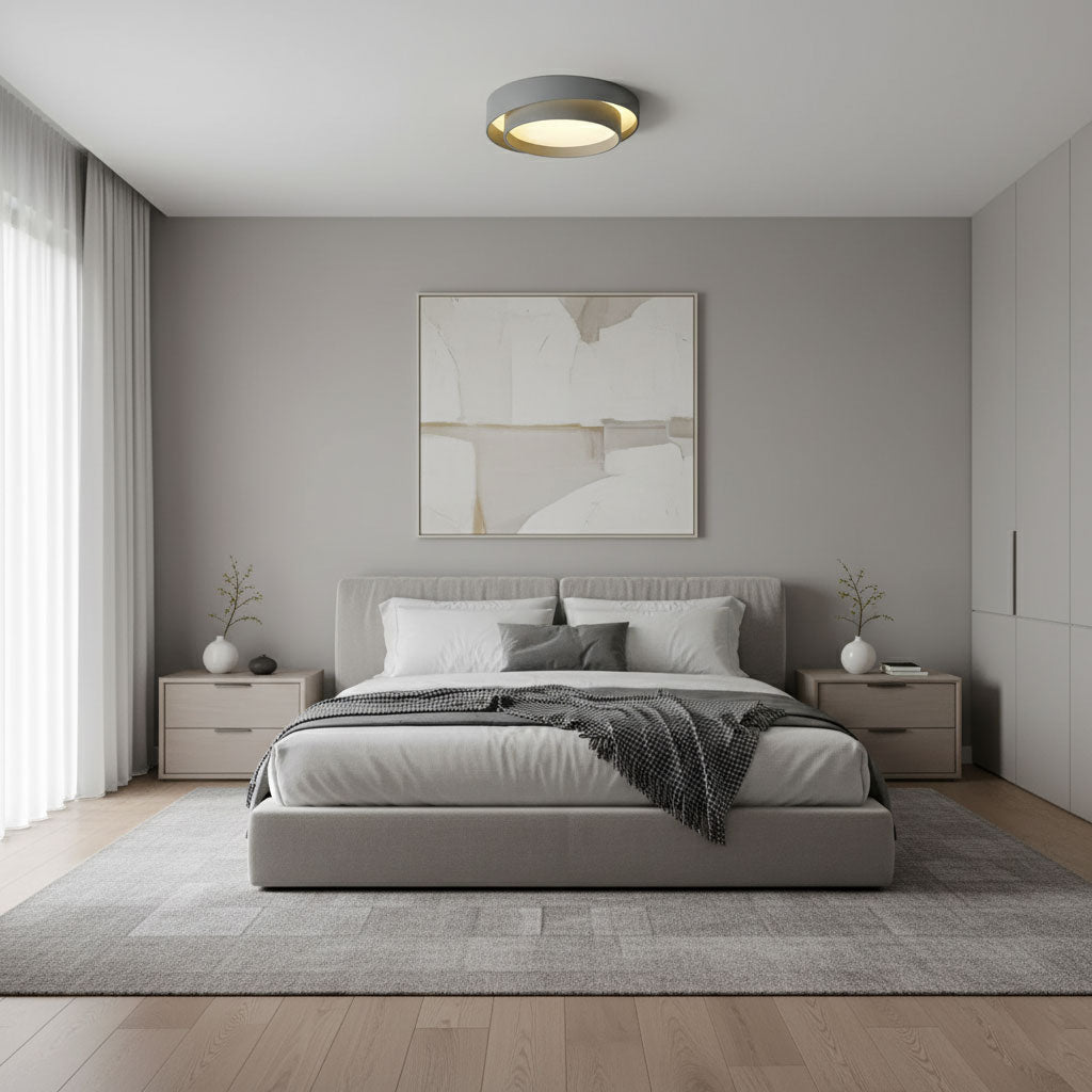 Modern LED Ceiling Light 15.7 in Flush Mount Living Room Bedroom Minimalist Acrylic Fixture | Kalsten