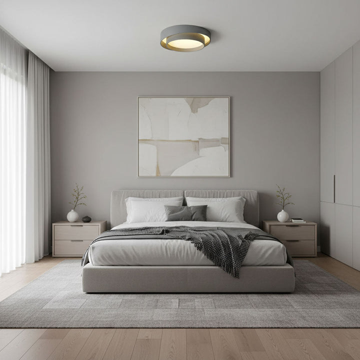 Modern LED Ceiling Light 15.7 in Flush Mount Living Room Bedroom Minimalist Acrylic Fixture | Kalsten