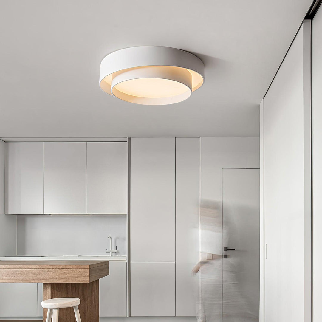 Modern LED Ceiling Light 15.7 in Flush Mount Living Room Bedroom Minimalist Acrylic Fixture | Kalsten