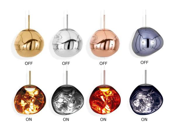 Pendant Lamp Metal 11 in Adjustable Ceiling Light Silver Gold Rose Gold Smoky Gray | Kalsten