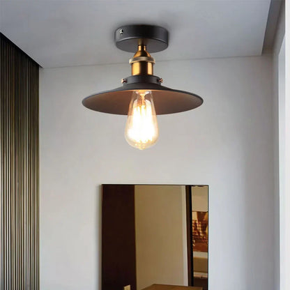 Vintage ceiling lamp in industrial style, retro ceiling light with Edison light bulb, LED-compatible | Brehn