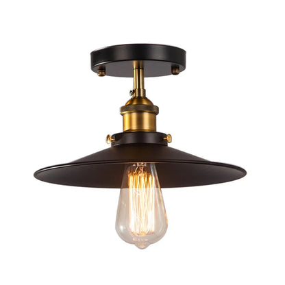Vintage ceiling lamp in industrial style, Retro ceiling light with Edison light bulb, LED-compatible | Karnz