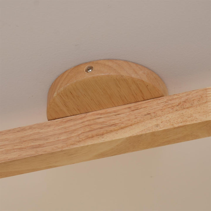 Track Lighting Wood Metal 16.5 in Plug-In LED Ceiling Wall Fixture Warm White Living Room Accent Lighting | Kalsten