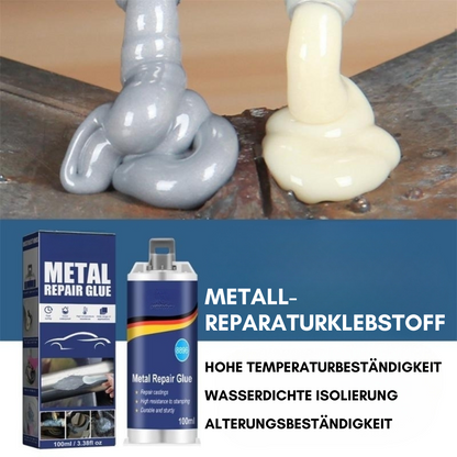 Karnz | High-Performance Metal Repair Adhesive | Industrial Adhesive for Cast Iron, Steel & Aluminum | Heat Resistant & Waterproof | 100ml Liquid Metal Repair Kit | Silver