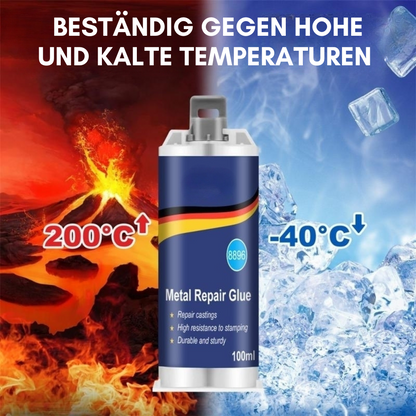 Karnz | High-Performance Metal Repair Adhesive | Industrial Adhesive for Cast Iron, Steel & Aluminum | Heat Resistant & Waterproof | 100ml Liquid Metal Repair Kit | Silver