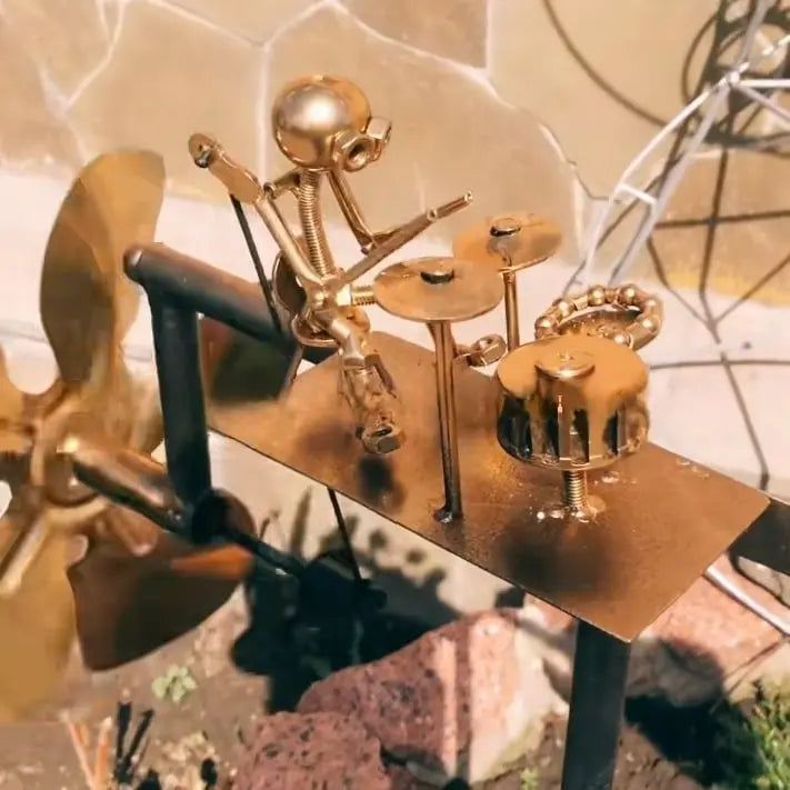 Kalsten | Metal Windmill "Rock Band" – Moving Garden Decor with Character