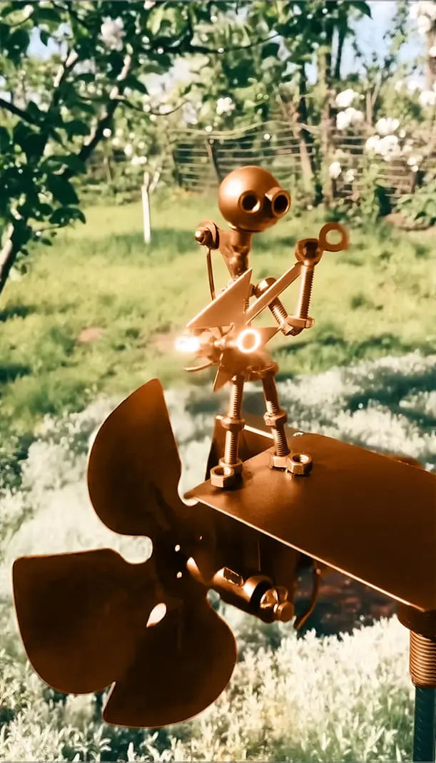Kalsten | Metal Windmill "Rock Band" – Moving Garden Decor with Character