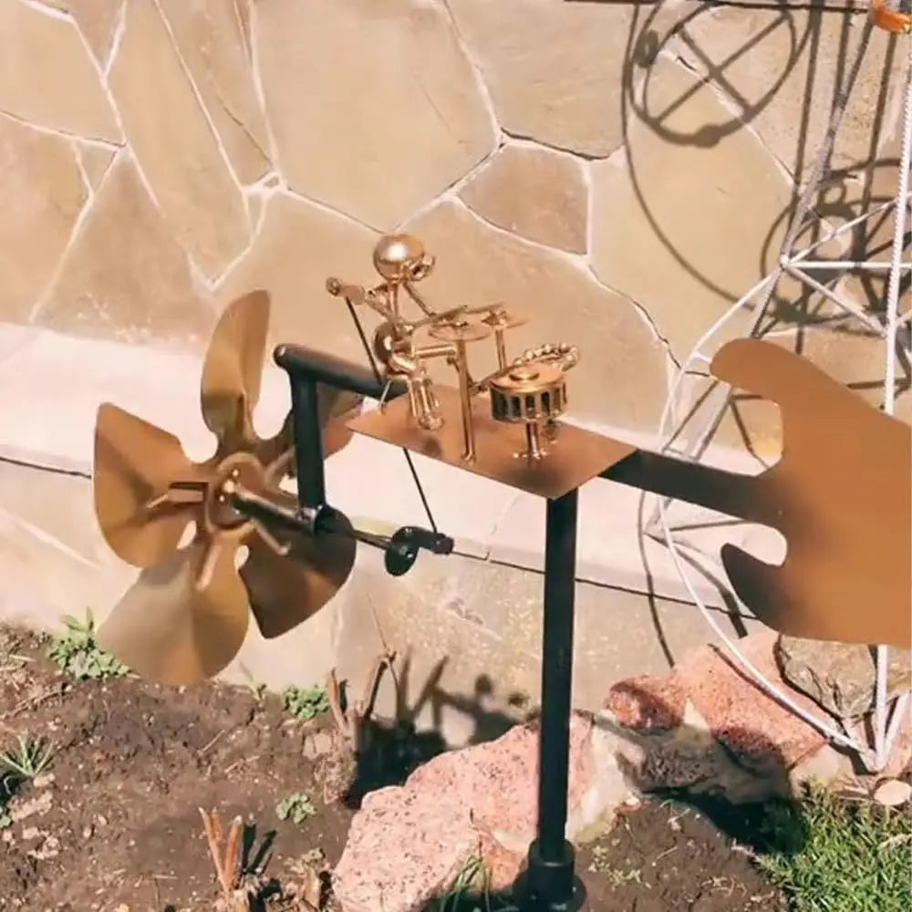 Kalsten | Metal Windmill "Rock Band" – Moving Garden Decor with Character