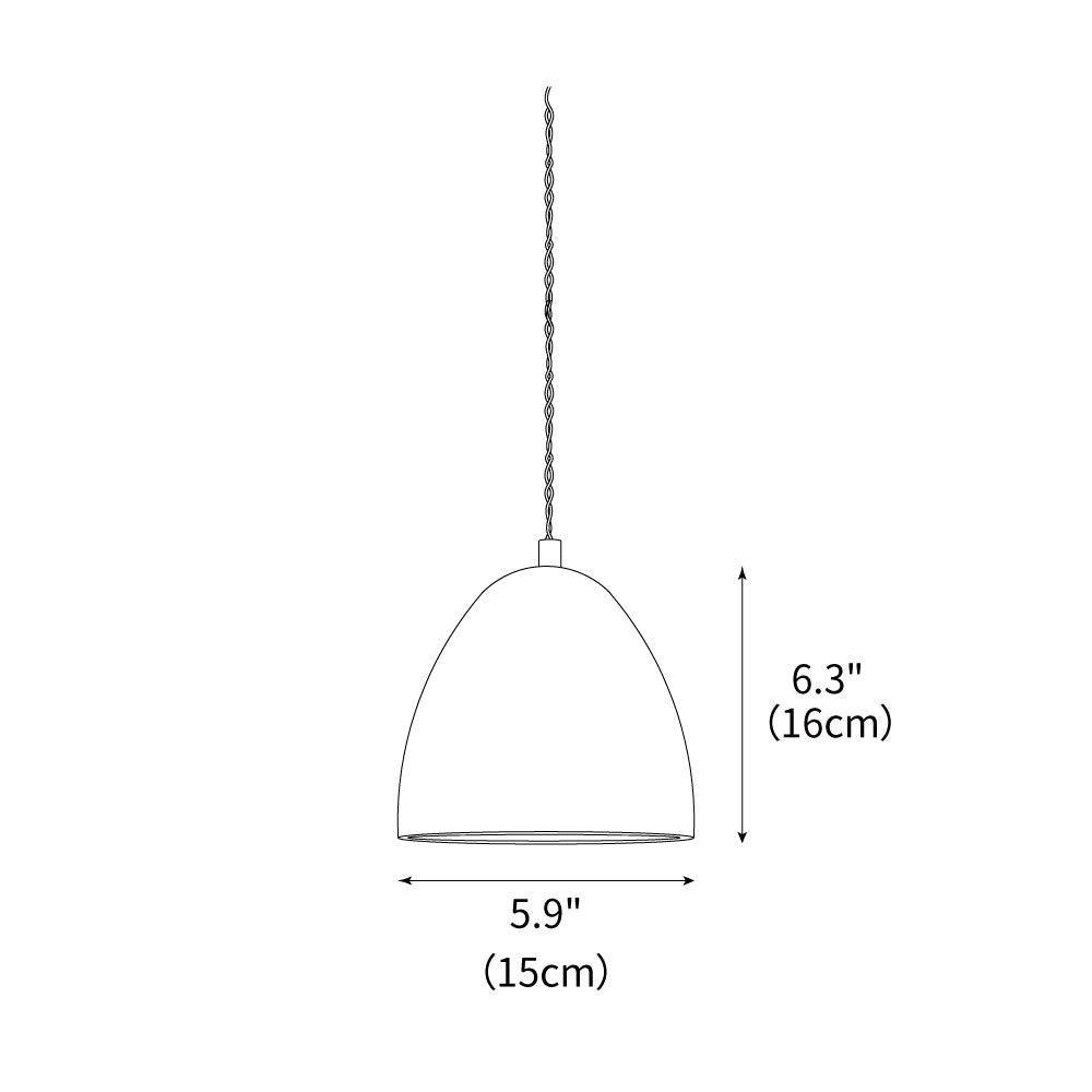 Pendant Light Cement 9.8 in Adjustable Modern Dining Room Kitchen Island Hanging Ceiling Lamp | Kalsten