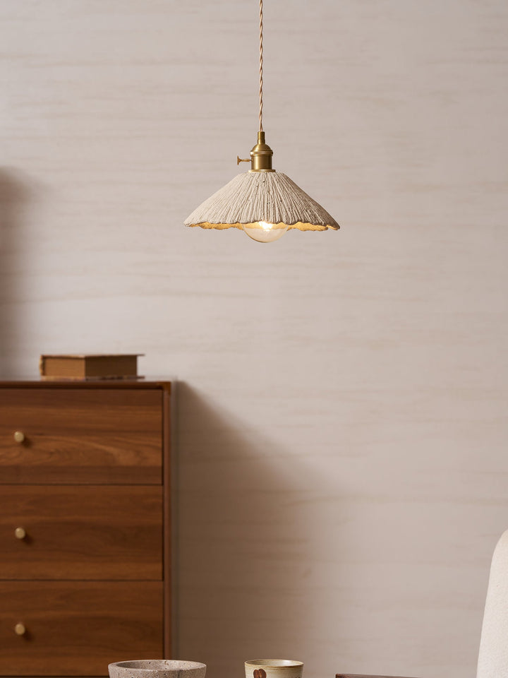 Pendant Light Cement 9.8 in Adjustable Modern Dining Room Kitchen Island Hanging Ceiling Lamp | Kalsten