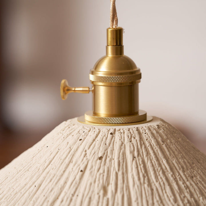 Pendant Light Cement 9.8 in Adjustable Modern Dining Room Kitchen Island Hanging Ceiling Lamp | Kalsten