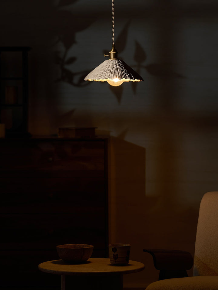 Pendant Light Cement 9.8 in Adjustable Modern Dining Room Kitchen Island Hanging Ceiling Lamp | Kalsten
