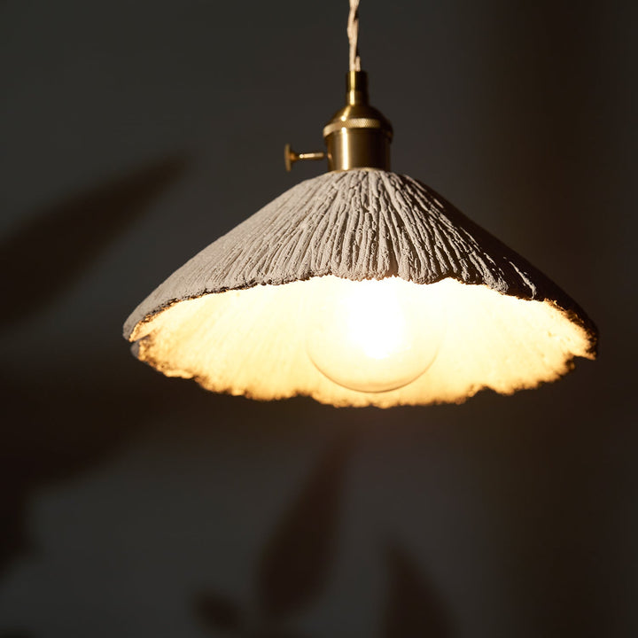 Pendant Light Cement 9.8 in Adjustable Modern Dining Room Kitchen Island Hanging Ceiling Lamp | Kalsten