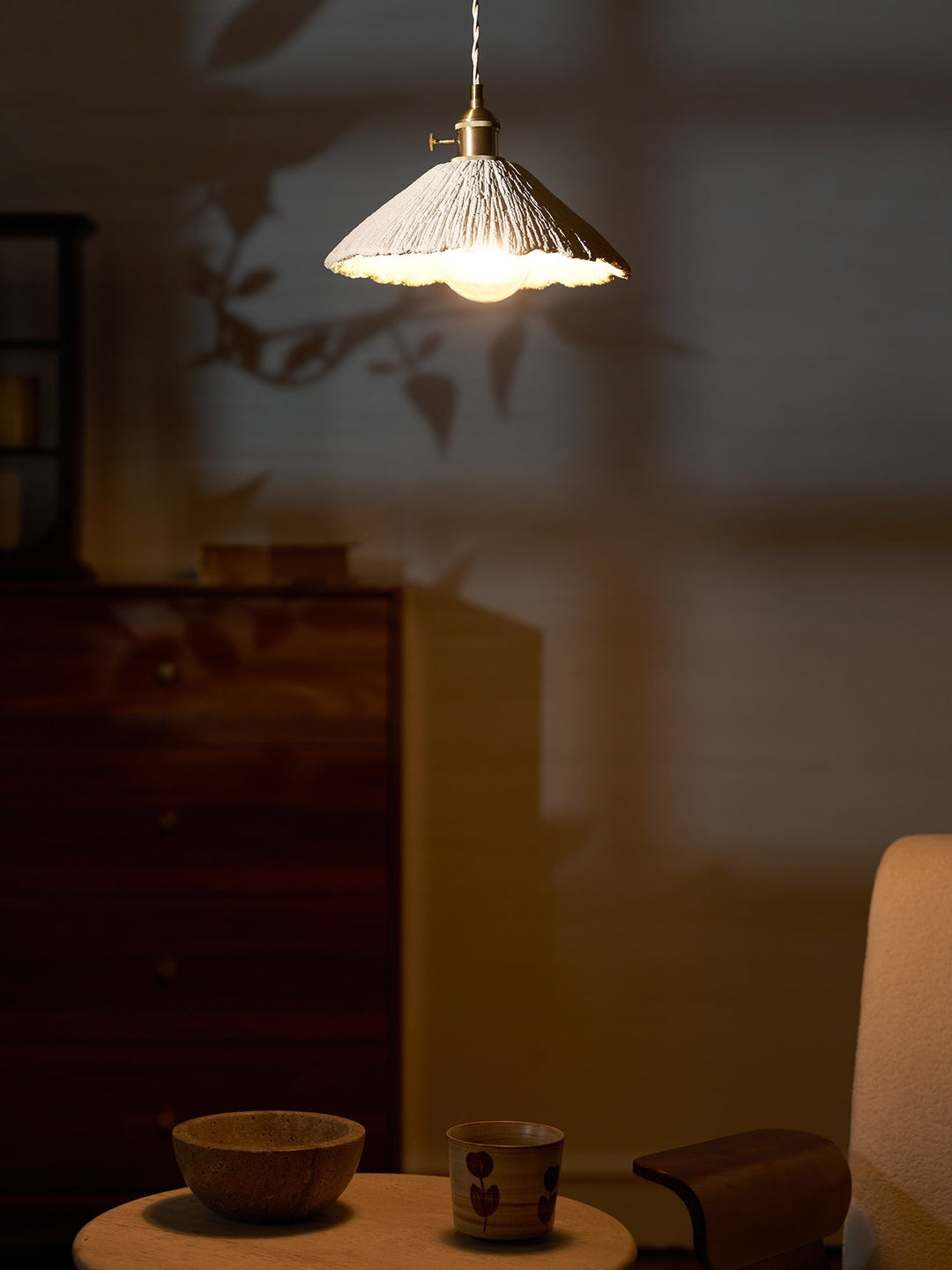 Pendant Light Cement 9.8 in Adjustable Modern Dining Room Kitchen Island Hanging Ceiling Lamp | Kalsten
