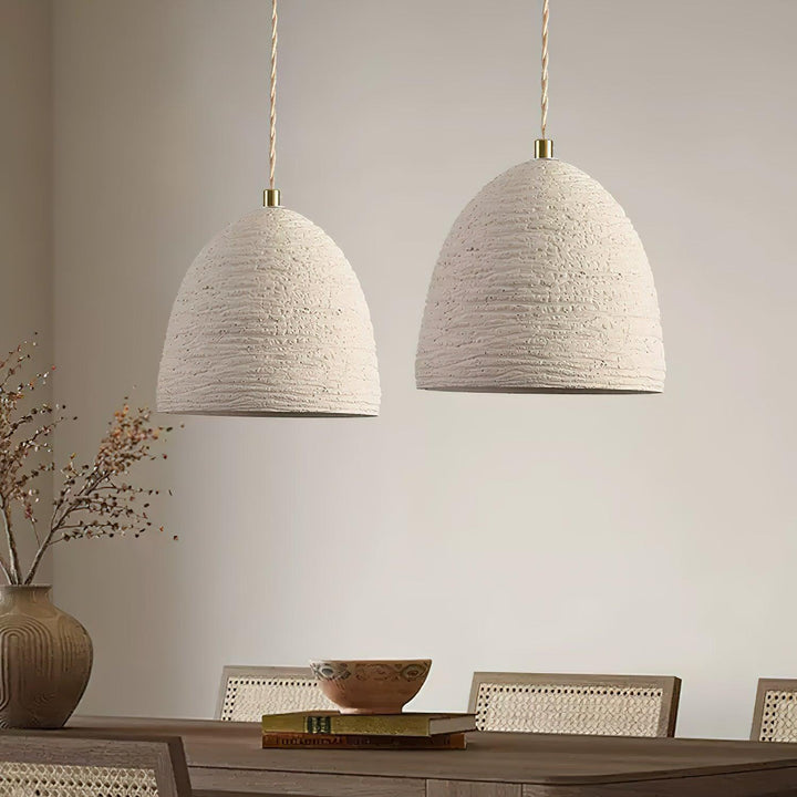 Pendant Light Cement 9.8 in Adjustable Modern Dining Room Kitchen Island Hanging Ceiling Lamp | Kalsten