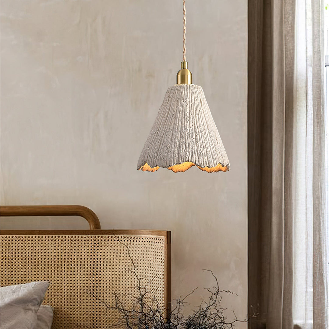 Pendant Light Cement 9.8 in Adjustable Modern Dining Room Kitchen Island Hanging Ceiling Lamp | Kalsten