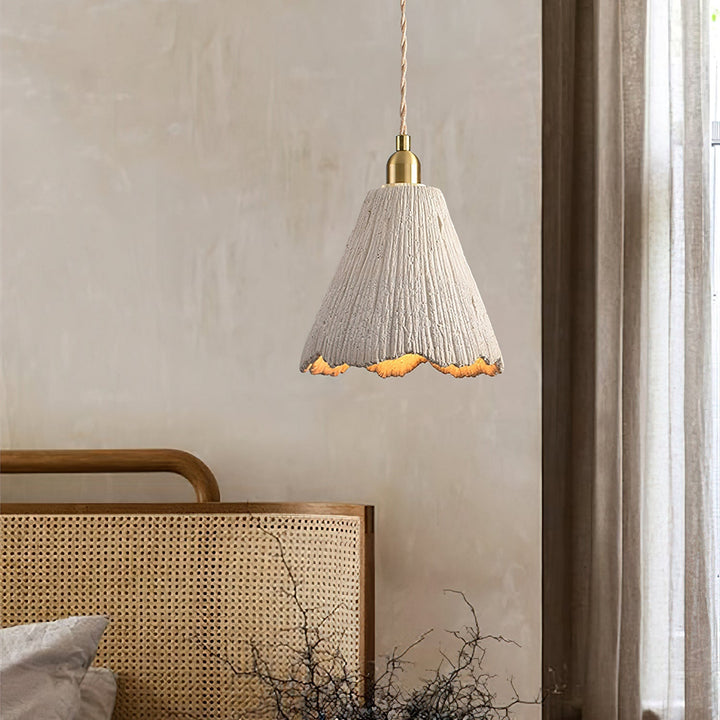Pendant Light Cement 9.8 in Adjustable Modern Dining Room Kitchen Island Hanging Ceiling Lamp | Kalsten