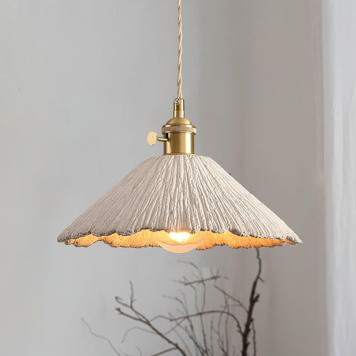 Pendant Light Cement 9.8 in Adjustable Modern Dining Room Kitchen Island Hanging Ceiling Lamp | Kalsten