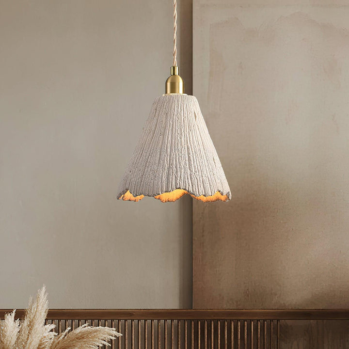 Pendant Light Cement 9.8 in Adjustable Modern Dining Room Kitchen Island Hanging Ceiling Lamp | Kalsten