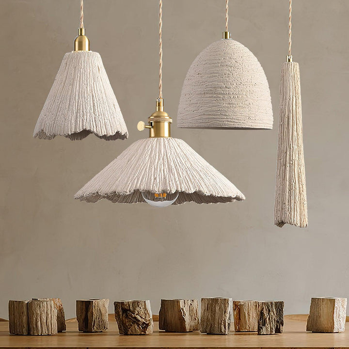 Pendant Light Cement 9.8 in Adjustable Modern Dining Room Kitchen Island Hanging Ceiling Lamp | Kalsten