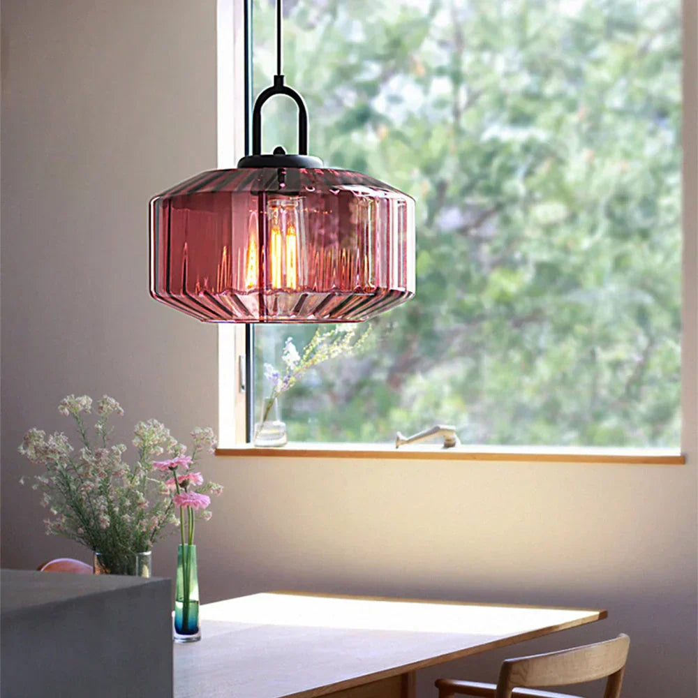 Pendant Light Glass 11 in Handblown Indoor Warm Glow Dining Room Kitchen Hallway Lighting | Kalsten
