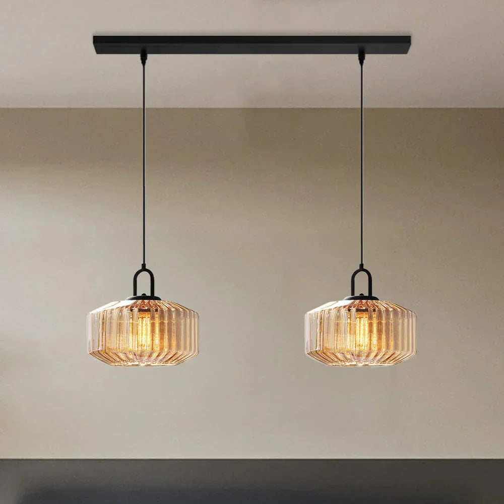 Pendant Light Glass 11 in Handblown Indoor Warm Glow Dining Room Kitchen Hallway Lighting | Kalsten