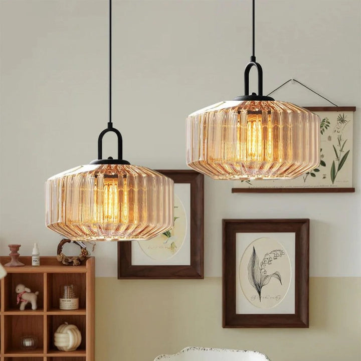 Pendant Light Glass 11 in Handblown Indoor Warm Glow Dining Room Kitchen Hallway Lighting | Kalsten