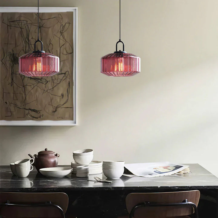 Pendant Light Glass 11 in Handblown Indoor Warm Glow Dining Room Kitchen Hallway Lighting | Kalsten