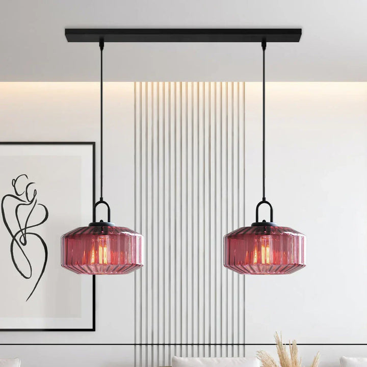 Pendant Light Glass 11 in Handblown Indoor Warm Glow Dining Room Kitchen Hallway Lighting | Kalsten