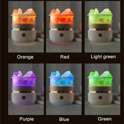Brehn | Himalayan Salt Crystal Lamp & Essential Oil Diffuser, USB Ultrasonic Humidifier for Home & Office