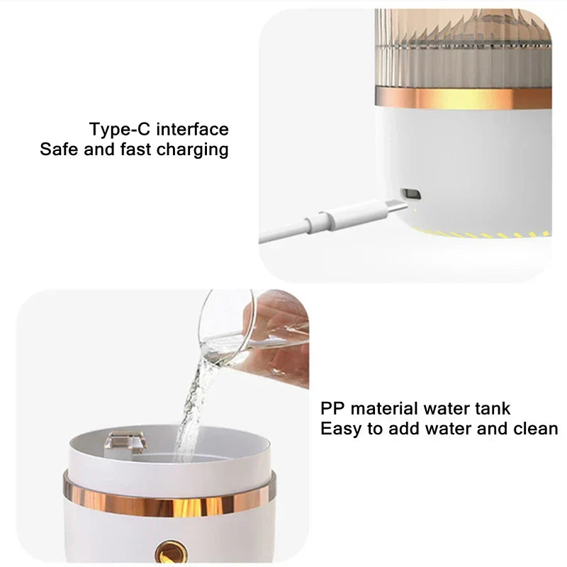 Karnz | Himalaya Salt Crystal Lamp & Essential Oil Diffuser, USB Ultrasonic Humidifier for Home & Office