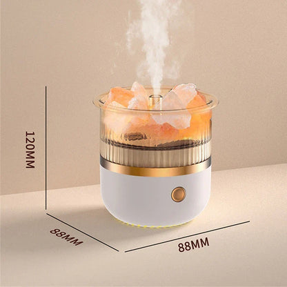 Skanto | Himalayan Salt Crystal Lamp & Essential Oil Diffuser, USB Ultrasonic Humidifier for Home & Office
