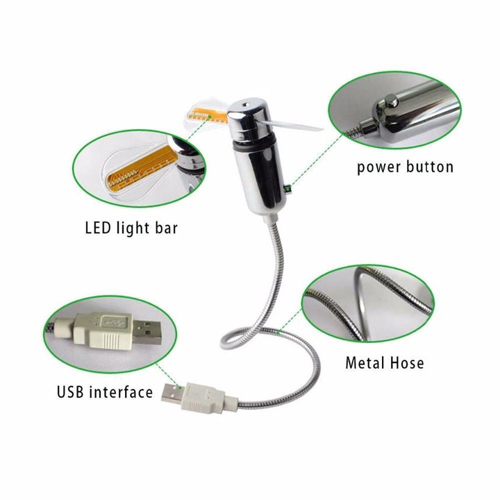 Mini USB Clock Fan | Kalsten