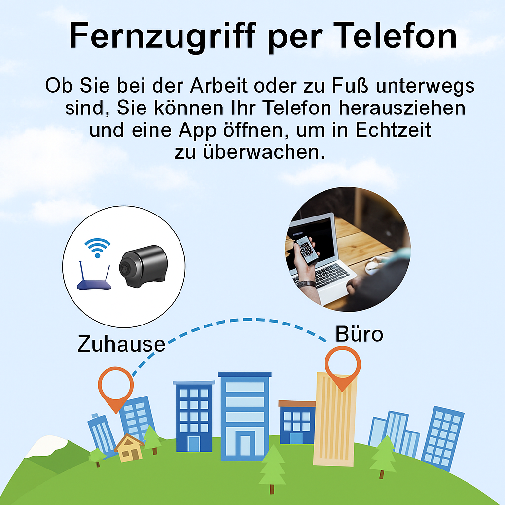 Skanto | Mini Surveillance Camera WLAN Night Vision Motion Detection
