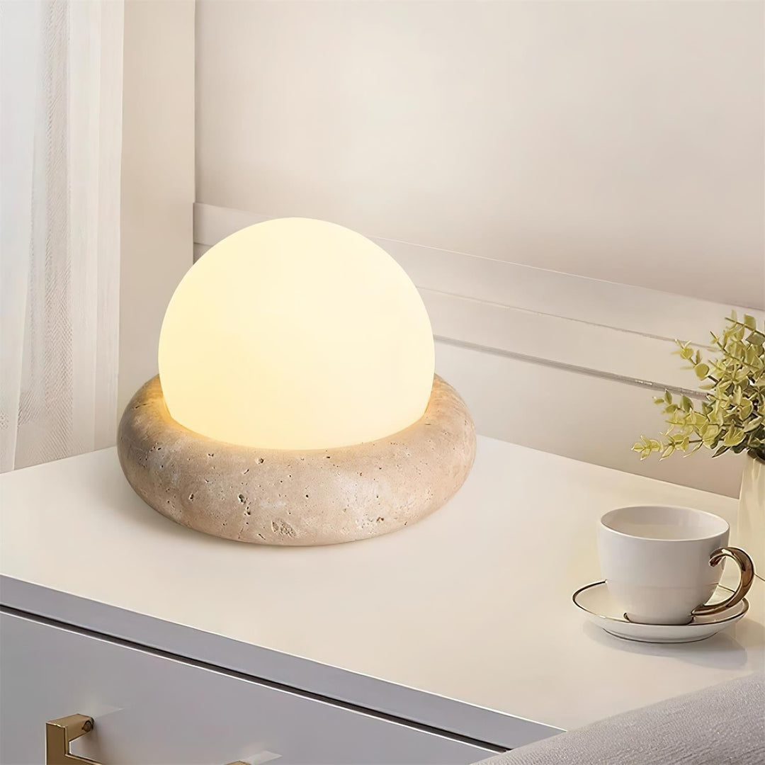 Travertine Table Lamp | Kalsten