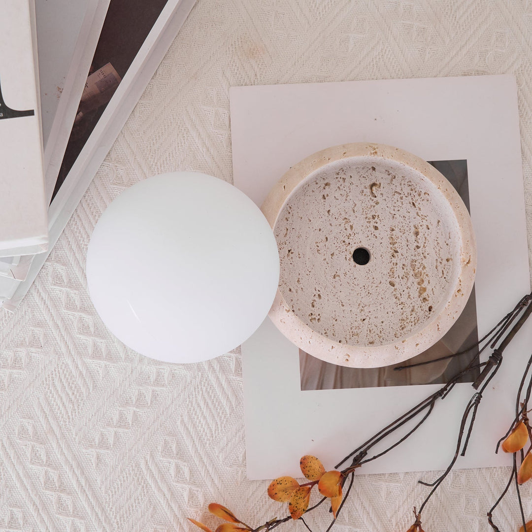 Travertine Table Lamp | Kalsten
