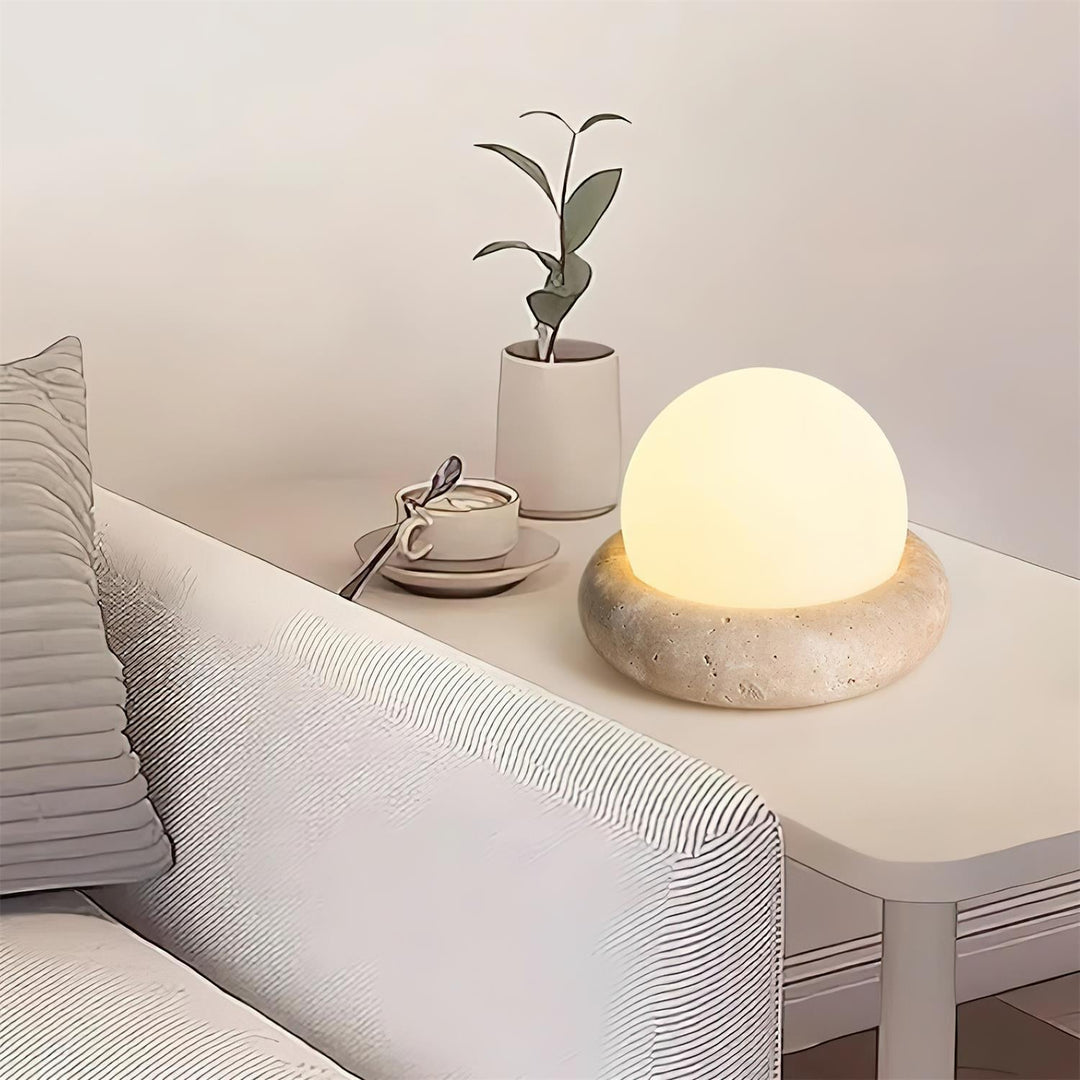 Travertine Table Lamp | Kalsten